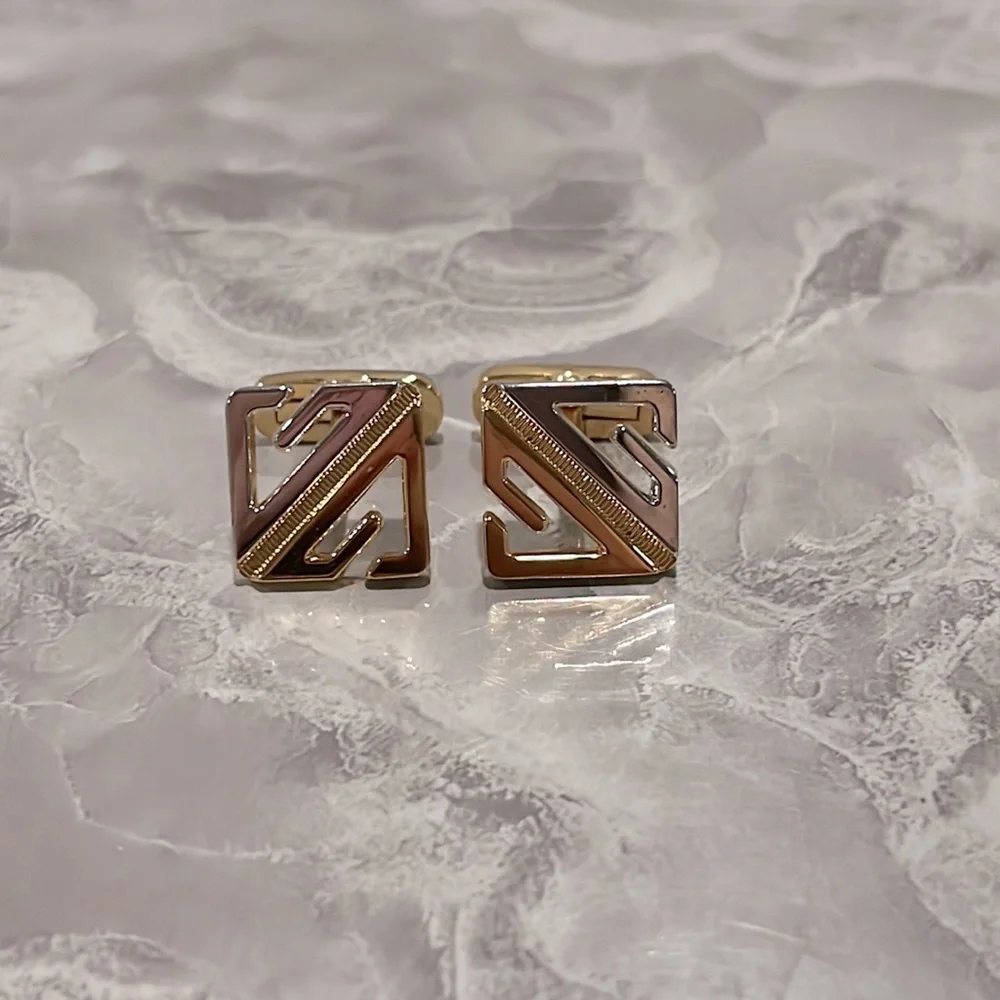 Givenchy two tone square cuff links